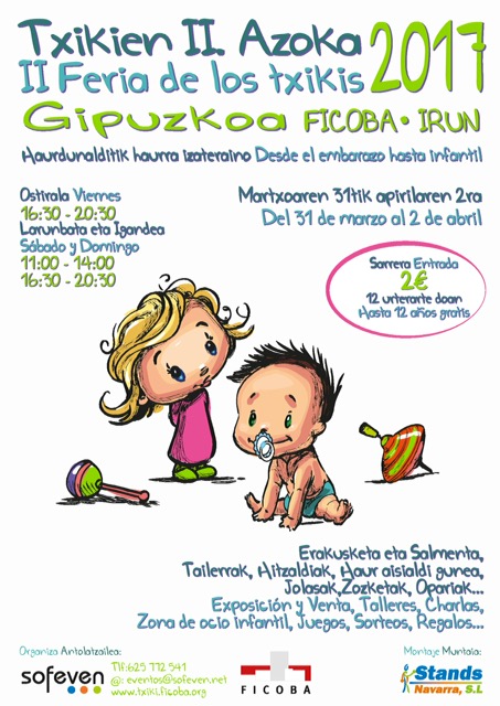 Alrededor de  3.500 personas han visitado este fin de semana la II feria de los txikis de Gipuzkoa en Ficoba